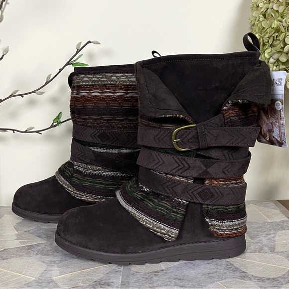 MUK LUKS® Nikki 3-in-1 Belted Sweater Wrap Water Resistant Faux Suede Boots - Picture 7 of 16